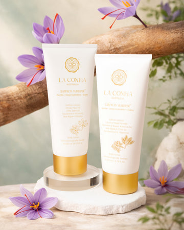 Saffron Whisper™ Body Scrub and Body Lotion Collection